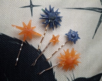 Celestial Sun Star Hair Pins - Mix & Match
