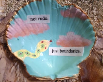 Not Rude, Just Different - Acrylic on Shell