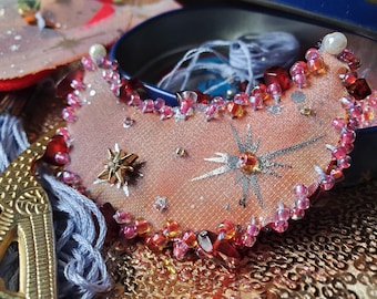 It's Just a Phase - Hand Embroidered Beaded Crescent Moon - Hair Ornament | Brooch | Pin | Necklace | Choker | Bracelet