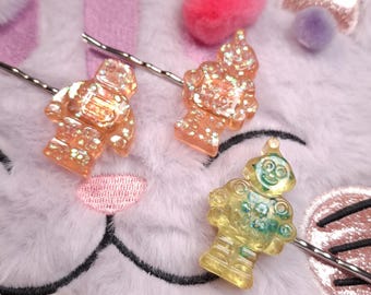 Sparklebot Resin Robot Hair Pin -- PICK ONE (1)