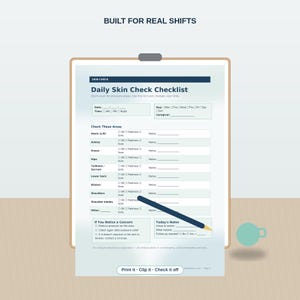 Bedsore Prevention and Turning Schedule Printable, Repositioning Log and Skin Check Tracker for Caregivers, Pressure Sore Log PDF Bundle image 5