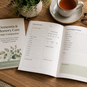 Tägliche Pflegehilfe für Demenz- und Gedächtnispatienten (PDF), Pflegeplaner für Routine, Verhaltensbeobachtung und Sicherheit, Sofort-Download Bild 2