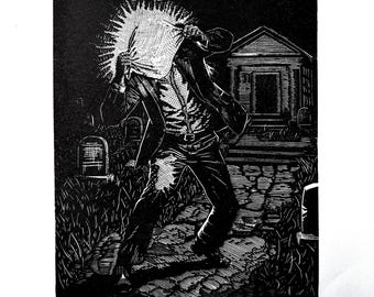 Perfidy of Memory | Original Wood Engraving | Hand Printed Fine Art | Limited Edition