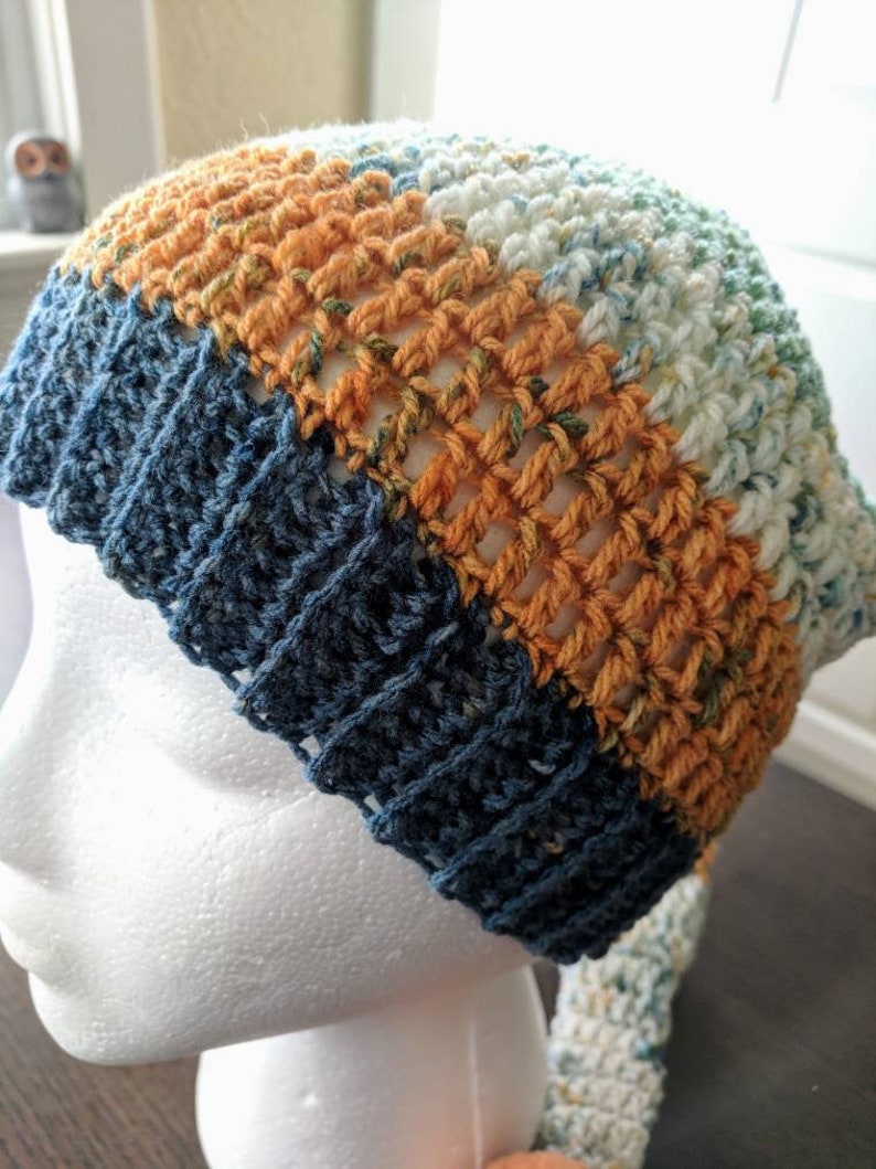 kids hat with pom pom Kids crochet elf hat kids winter accessories kids stocking hat handmade toddler stocking cap