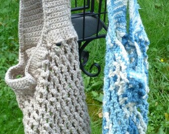 Reusable Cotton Market and Beach Bags/crochet/handmade