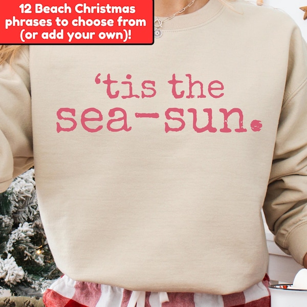 Matching Family Beach Christmas Sweatshirts Group Tropical Christmas Sweater Comfort Colors Christmas at the Beach Shirt Kids Christmas Tee
