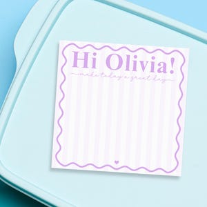 Notas personalizadas para la lonchera de niños, notas personalizadas de los padres, notas adhesivas personalizadas, notas personalizadas para la lonchera de los niños.