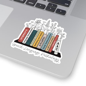 Speech-Language Pathology Sticker Wildflowers, SLP Laptop Sticker, Speech Therapy Water Bottle Sticker, Gift for Speech Therapist Sticker