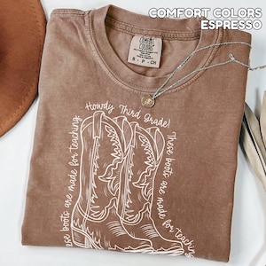 Comfort Colors Howdy Third Grade Teacher Shirt Custom Teacher Team Shirt Back to school Teacher Shirts Teacher Gift First Day of School
