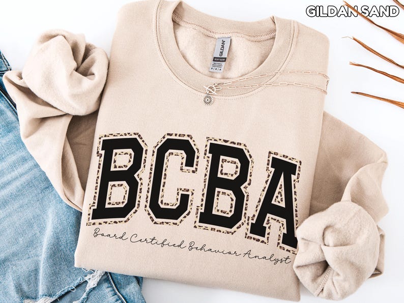 Comfort Colors Leopard BCBA Shirt Behavior Analyst Sweatshirt BCBA Sweatshirt for ABA Sweater Gift for bcba Appreciation Gift image 16