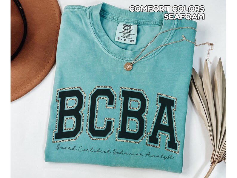 Comfort Colors Leopard BCBA Shirt Behavior Analyst Sweatshirt BCBA Sweatshirt for ABA Sweater Gift for bcba Appreciation Gift image 19