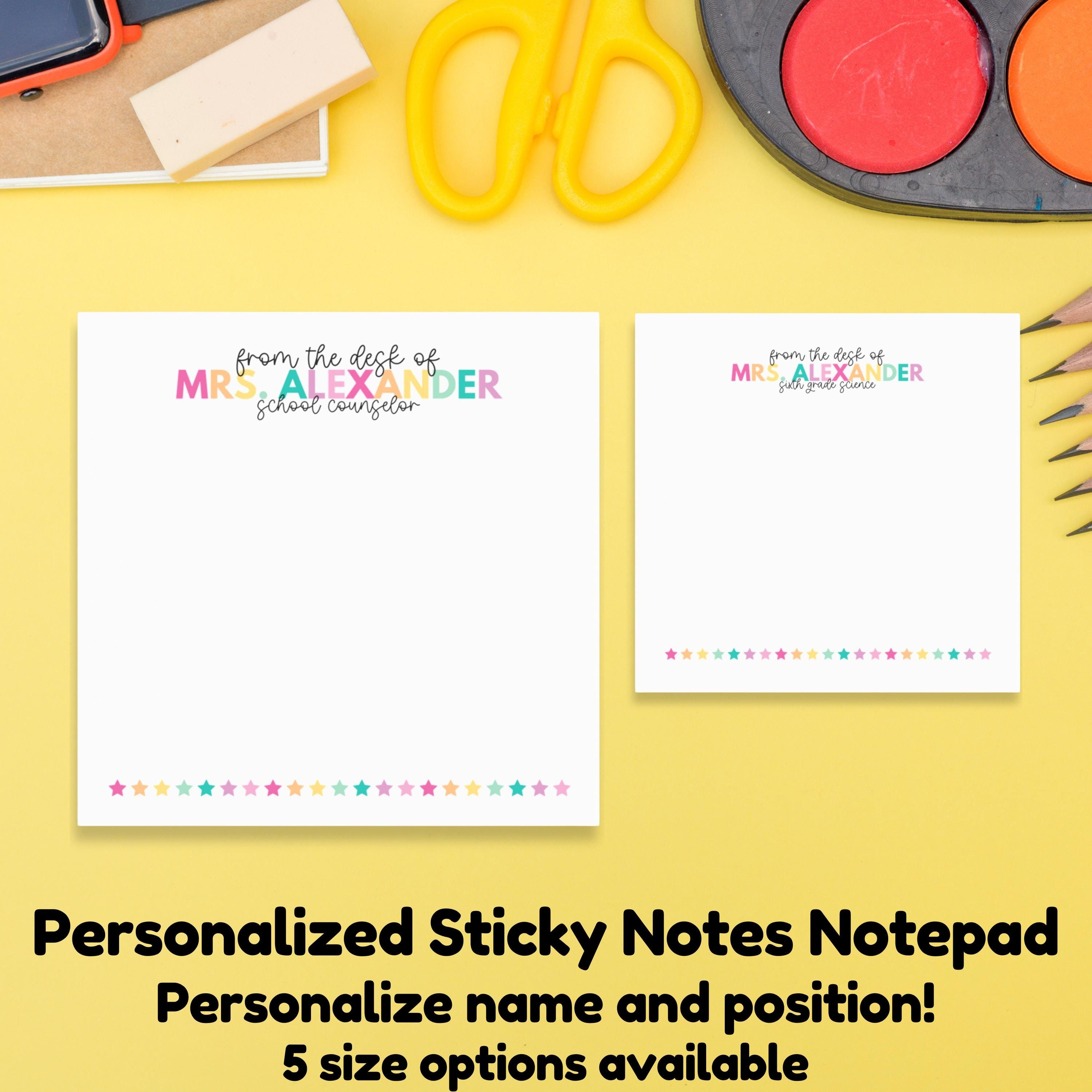 From the Desk of Teacher Notepad, Personalized Notepad for Teacher ...