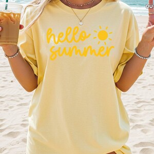 Neon Comfort Colors Hello Summer Shirt for Teacher Last Day of School Shirt Summer Break Shirt for Teacher Schools Out for Summer Shirt Bild 5
