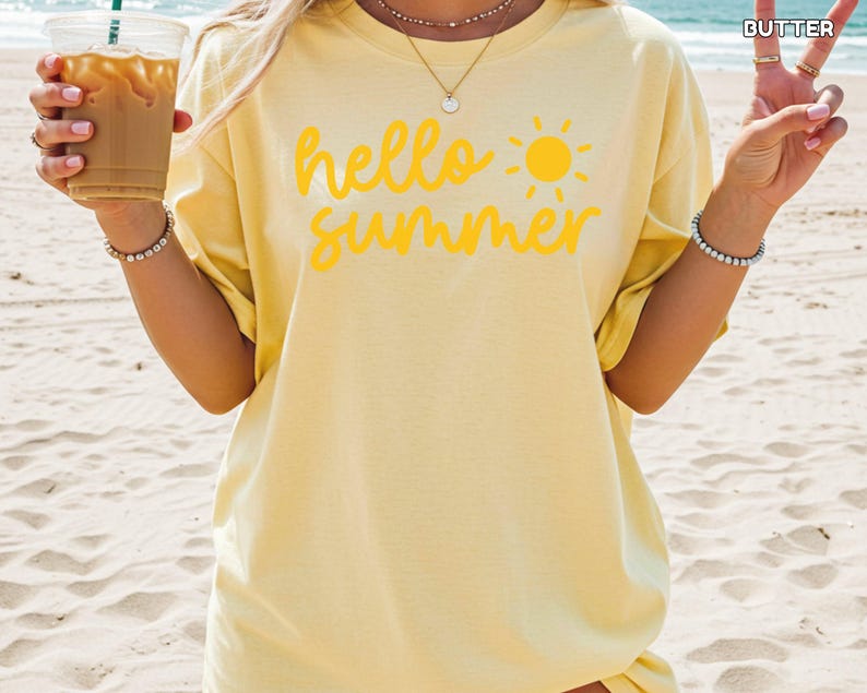 Neon Comfort Colors Hello Summer Shirt for Teacher Last Day of School Shirt Summer Break Shirt for Teacher Schools Out for Summer Shirt Bild 5