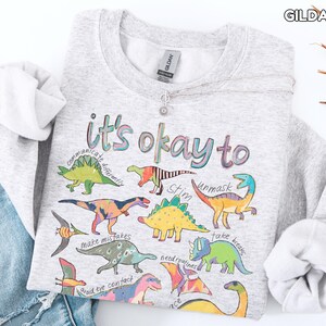 It’s Ok To Be Different Autism Dinosaur Shirt Autism Awareness Shirt Autism Mom Shirt Special Education Teacher Tee Neurodiversity Shirt image 6