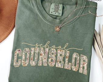 Comfort Colors School Counselor Shirt, Middle School Counselor Shirt, School Counselor Gift, Minimalist Counselor Back To School Shirt