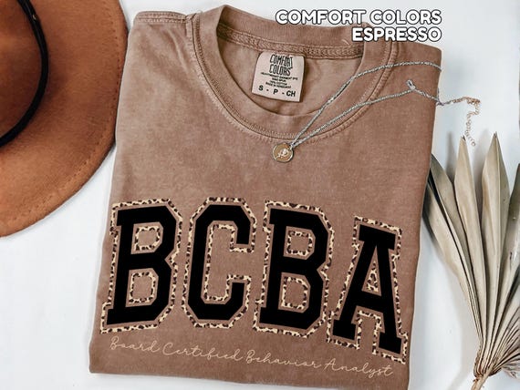 Comfort Colors Leopard BCBA Shirt Behavior Analyst Sweatshirt BCBA Sweatshirt for ABA Sweater Gift for bcba Appreciation Gift