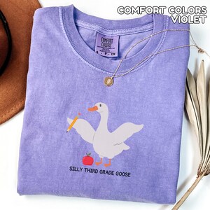 Comfort Colors Silly Goose Third Grade Teacher Shirt Custom Teacher Team Shirt Back to school 3rd Grade Teacher First Day of School Shirt