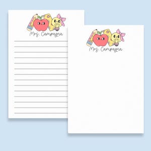 Personalized Teacher Notepad, Personalized Notepad for Teacher Appreciation Sticky Notes Notepad, Custom Gift for Teacher Coworker Gifts