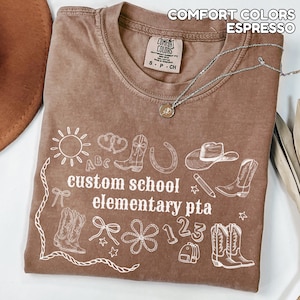 Custom PTA Shirt, Western Parent Teacher Association TShirt, Custom pto Mom Shirt, Gift For PTA Mom, School Volunteer PTO Squad TShirt