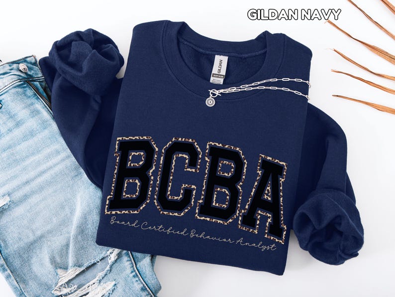 Comfort Colors Leopard BCBA Shirt Behavior Analyst Sweatshirt BCBA Sweatshirt for ABA Sweater Gift for bcba Appreciation Gift image 14