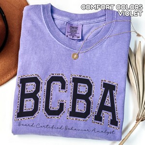 Comfort Colors Leopard BCBA Shirt Behavior Analyst Sweatshirt BCBA Sweatshirt for ABA Sweater Gift for bcba Appreciation Gift image 20