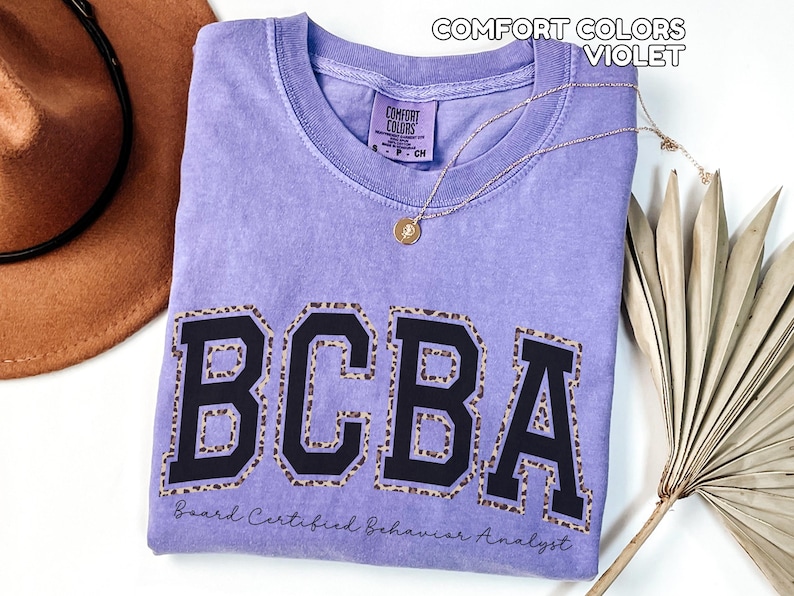 Comfort Colors Leopard BCBA Shirt Behavior Analyst Sweatshirt BCBA Sweatshirt for ABA Sweater Gift for bcba Appreciation Gift image 20