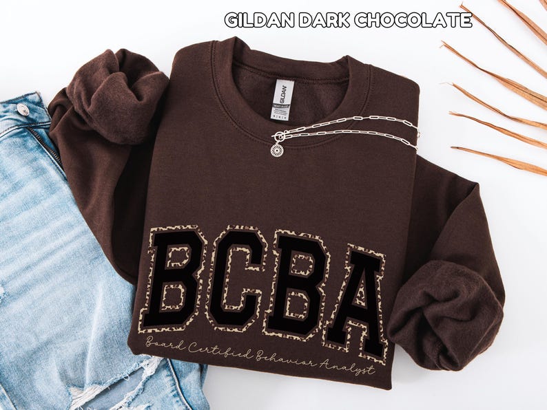 Leopard BCBA Sweatshirt Behavior Analyst Sweatshirt Comfort Colors BCBA Shirt for ABA Sweater Gift for bcba Appreciation Gift