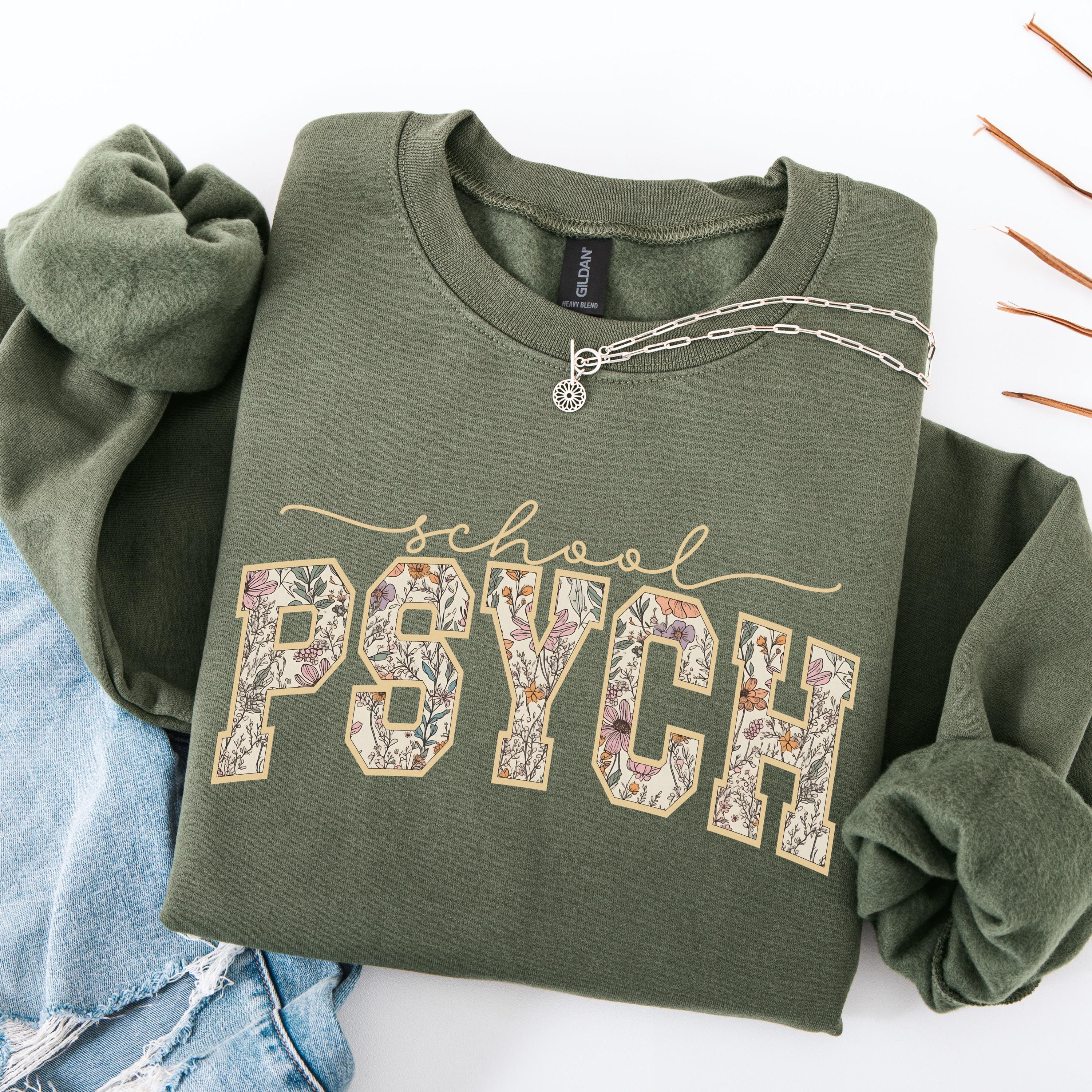 Psych Sweaters Floral School Psychologist Sweatshirt, School Psych Crewneck, Gift for ...