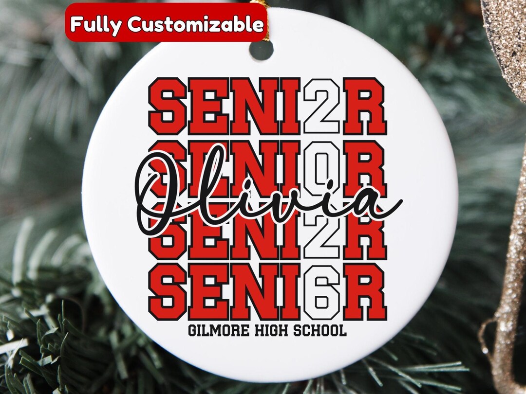 Personalized Senior Ornament, Class of Ornament for Senior Graduation ...