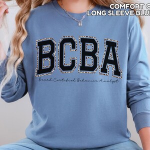 Comfort Colors Leopard BCBA Shirt Behavior Analyst Sweatshirt BCBA Sweatshirt for ABA Sweater Gift for bcba Appreciation Gift image 10