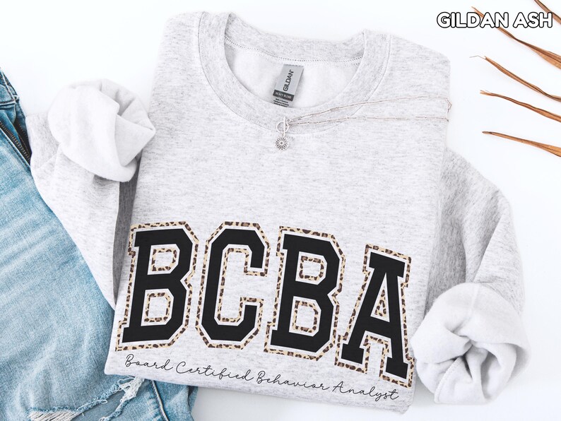 Comfort Colors Leopard BCBA Shirt Behavior Analyst Sweatshirt BCBA Sweatshirt for ABA Sweater Gift for bcba Appreciation Gift image 15