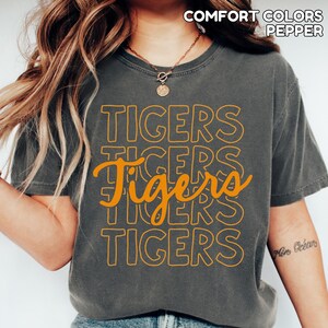 Comfort Colors Custom School Mascot Shirt School Spirit TShirt Team Mascot Shirt Team Mom Gift for Teacher Back To School Team Spirit Tee image 13