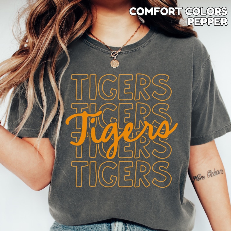 Comfort Colors Custom School Mascot Shirt School Spirit TShirt Team Mascot Shirt Team Mom Gift for Teacher Back To School Team Spirit Tee image 13