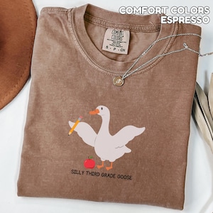 Comfort Colors Silly Goose Third Grade Teacher Shirt Custom Teacher Team Shirt Back to school 3rd Grade Teacher First Day of School Shirt