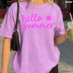 Neon Comfort Colors Hello Summer Shirt for Teacher Last Day of School Shirt Summer Break Shirt for Teacher Schools Out for Summer Shirt Bild 7