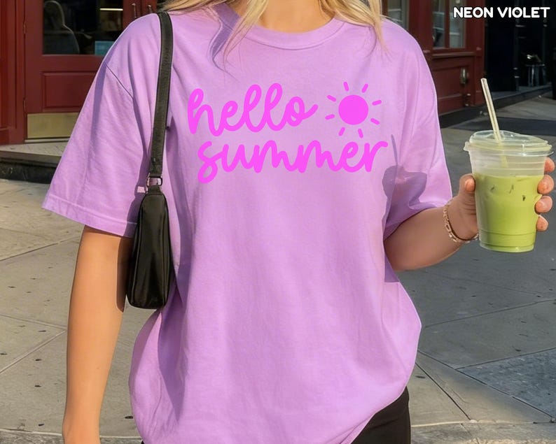 Neon Comfort Colors Hello Summer Shirt for Teacher Last Day of School Shirt Summer Break Shirt for Teacher Schools Out for Summer Shirt Bild 7