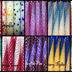 YOUR Color Choice - 8" PAIR TWIST - Shabbat/Sabbath/Tapers