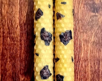 Animal Print Cheetah Tapers - 100% Natural  Beeswax