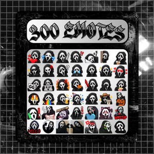 300 GhostFace Emotes Pack | Discord and Twitch Emotes | Animated & Icon Server Emojis | Digital Download