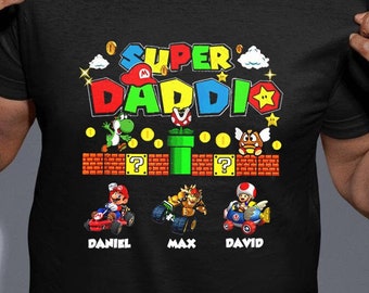 Super Daddio Shirt, Personalized Super Daddio Shirt, Dad Shirt, Father's Day Funny Shirt, Dad Gamer Shirt, Gift for Dad
