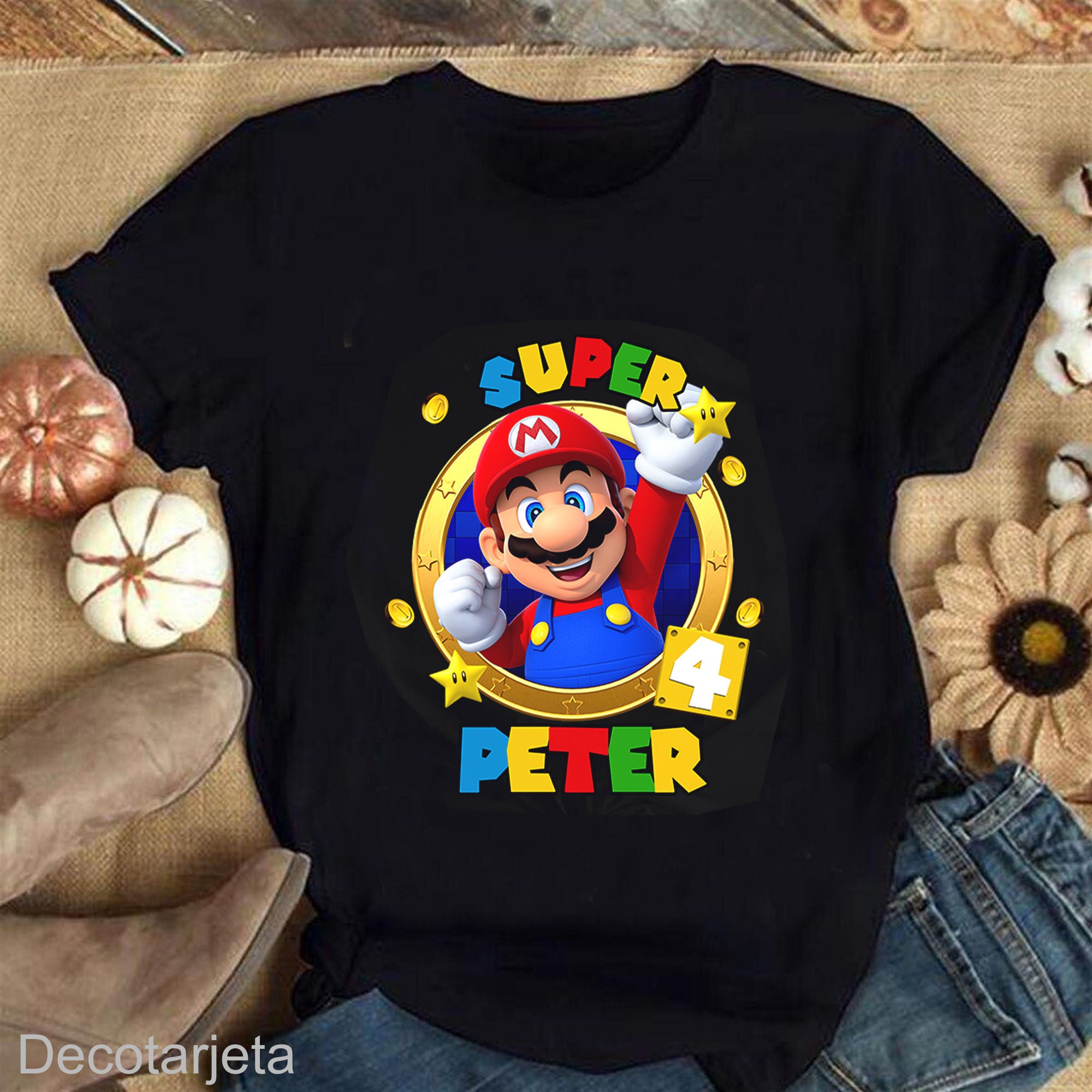 Super Mario Shirt Personalized Super Mario Birthday Shirt - Etsy
