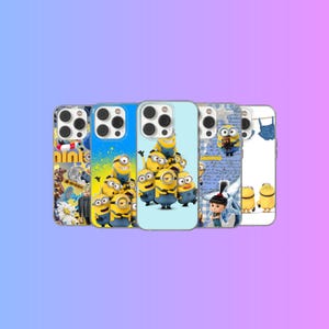 Minion Handyhülle Banana Cover für iPhone 17Pro, 16, 15, 14, 13, 12, Samsung S25, S24, S23Fe, S22, A16, A26, Pixel 10, 9Pro