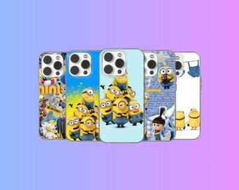 Minion Mobilskal Dumma Mej Bananfodral för iPhone 17Pro, 16, 15, 14, 13, 12, Samsung S25, S24, S23Fe, S22, A16, A26, Pixel 10, 9Pro