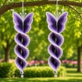 Crochet Butterfly Wind Spinner Pattern, Purple Spiral Hanging Decor, Butterfly Spiral Wind Spinner, Crochet Hanging Ornament PDF