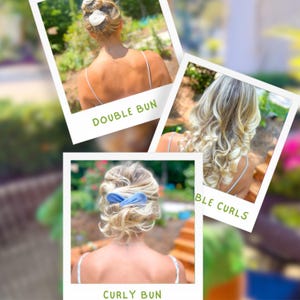Hair Bun Maker, handmade, cheetah print, heatless curls, Versatile Styling, Hair Accessory image 6