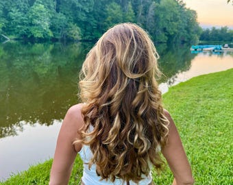 Haarknoten Maker, Heatless-Locken, Sichere Hochsteckfrisur, Spirallocken, Denim