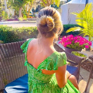 Updo bun maker, deft bun, heatless curls, butterflies, dogs, ballet bun, Curling accessory, easy bun, hair accessory image 4