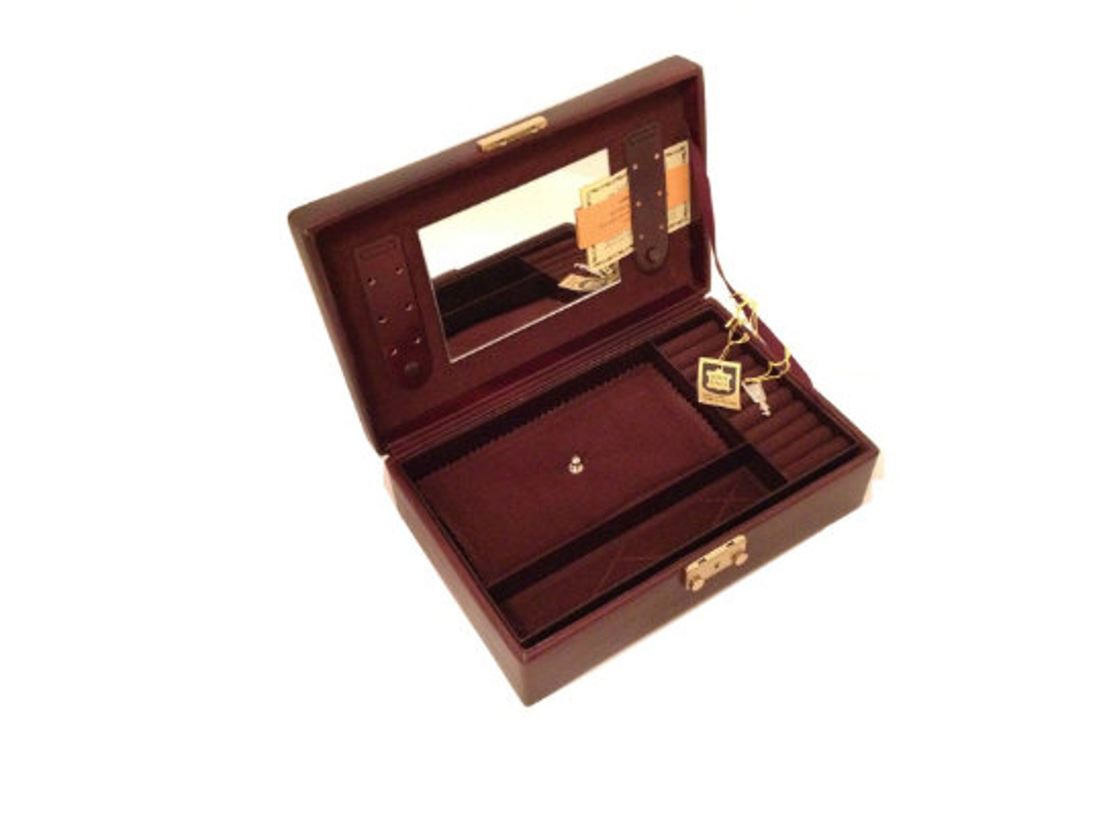 Leather Lovers Classic ANTIQUE Italian LEATHER Jewelry Box Etsy