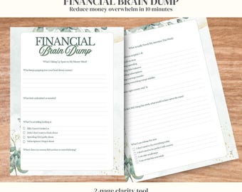 Money Journal Prompts Printable, Financial Reflection Journal